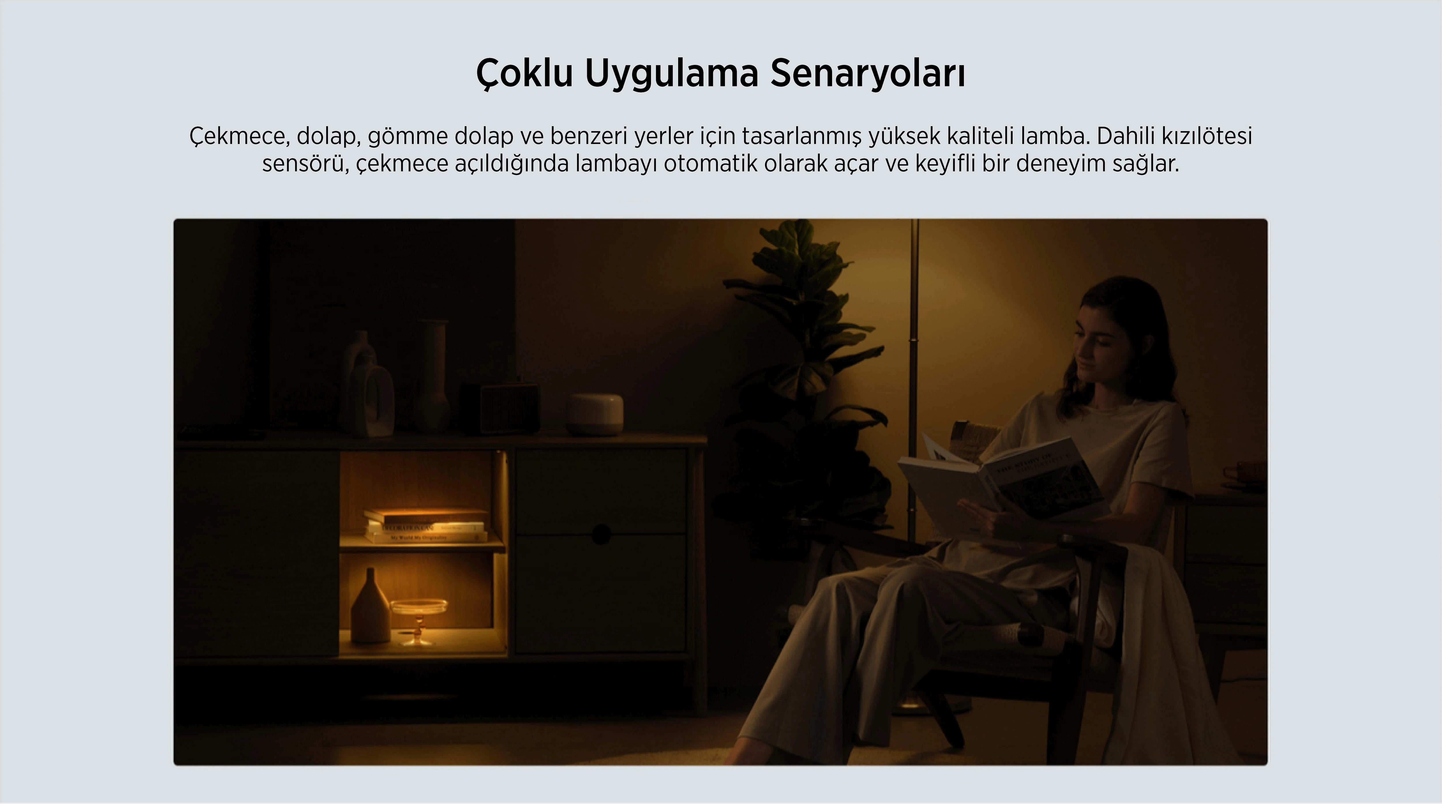 Yeelight LED Sensörlü Çekmece Lambası (4 Adet)