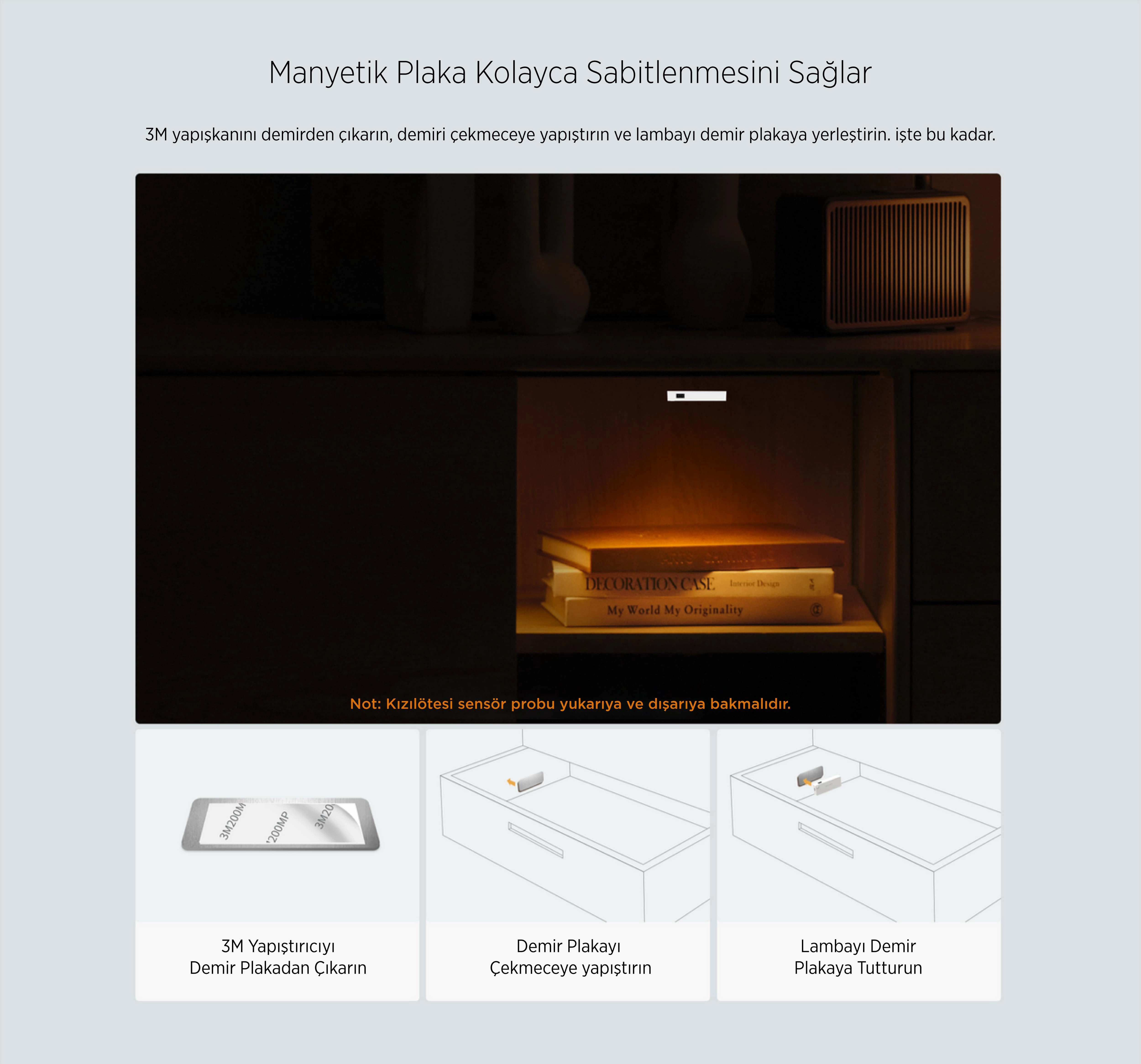 Yeelight LED Sensörlü Çekmece Lambası (4 Adet)