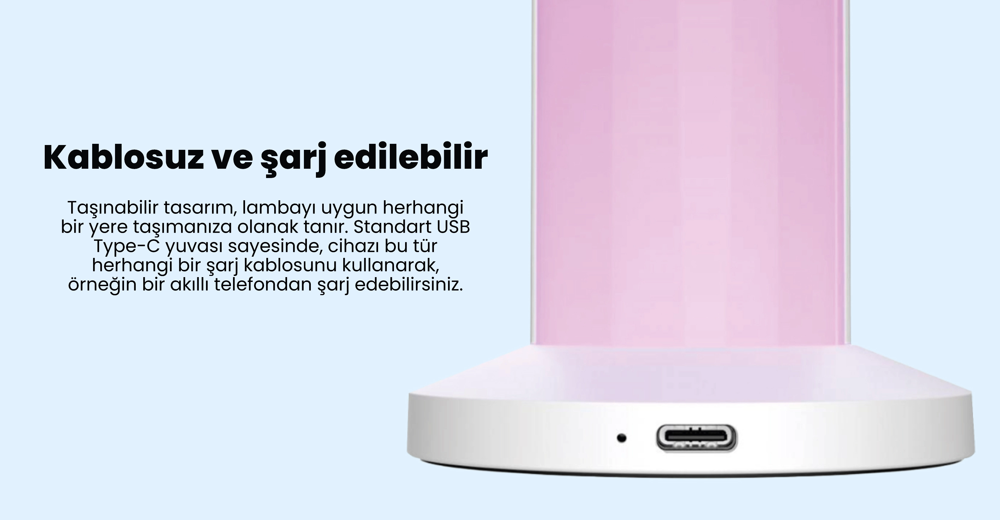 Yeelight Şarj Edilebilir Atmosfer Masa Lambası Beyaz