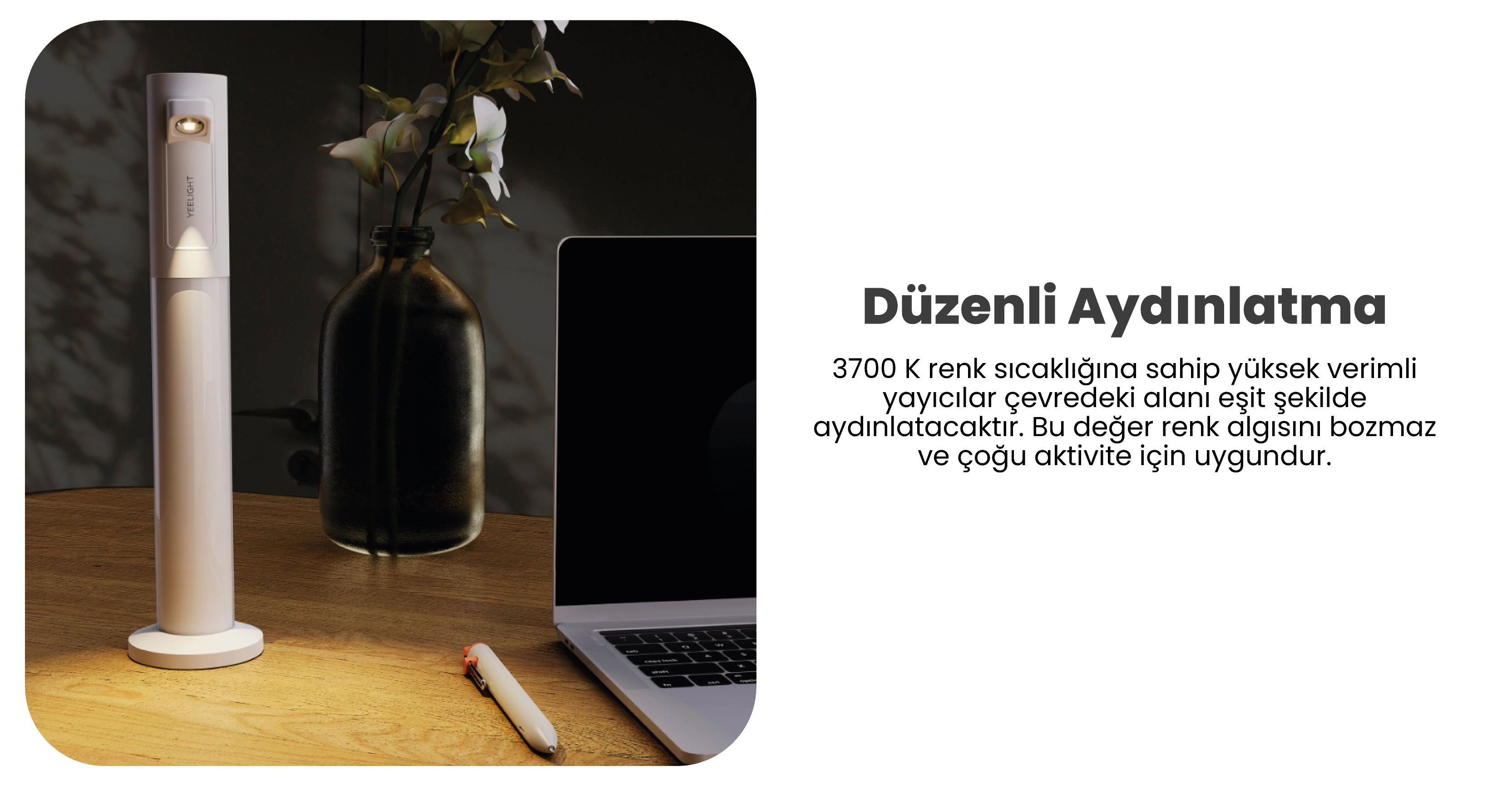 Yeelight Şarj Edilebilir Atmosfer Masa Lambası Siyah Yeelight Şarj Edilebilir Atmosfer Masa Lambası Siyah