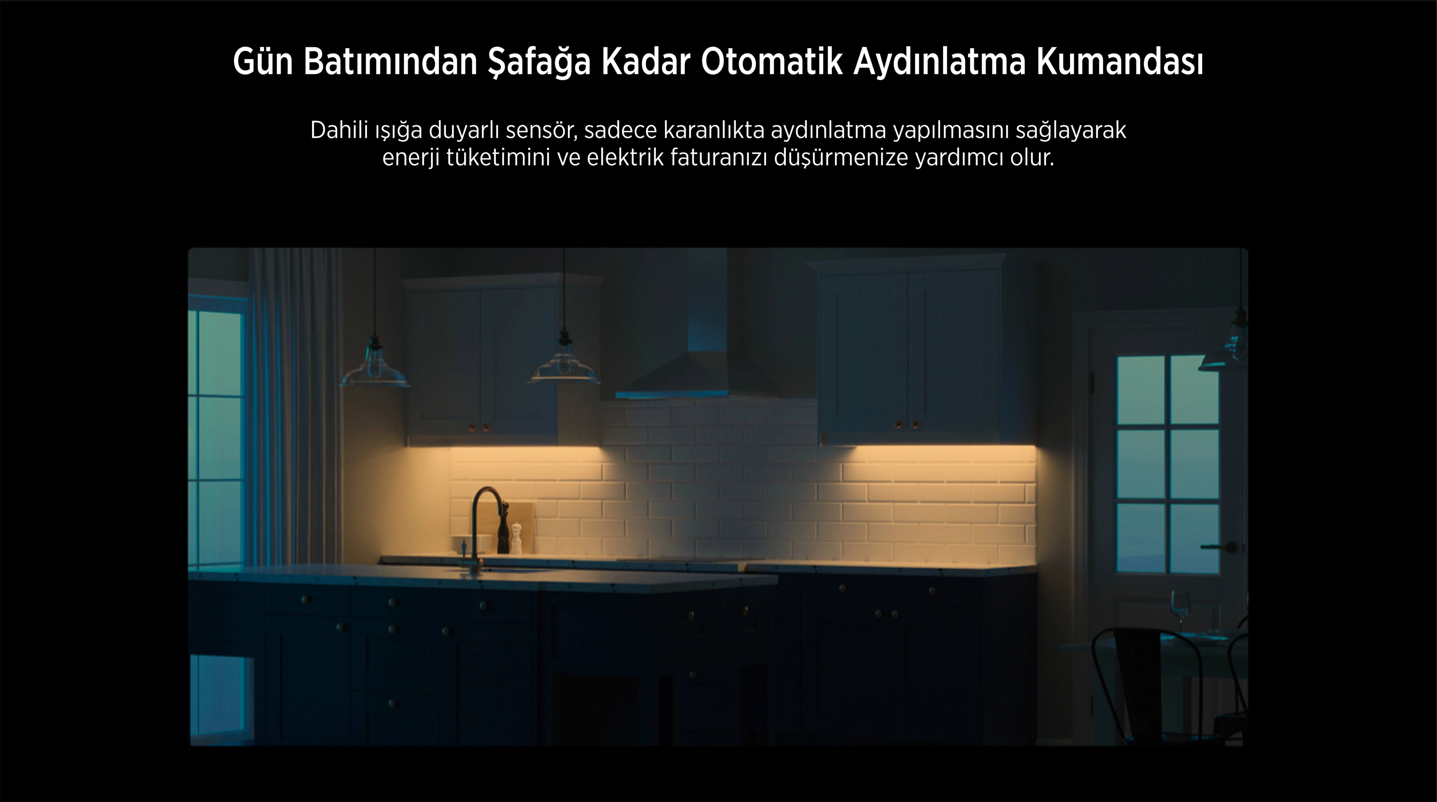 Yeelight Hareket Sensörlü Dolap Lambası (60cm) Silver Yeelight Hareket Sensörlü Dolap Lambası (60cm) Silver